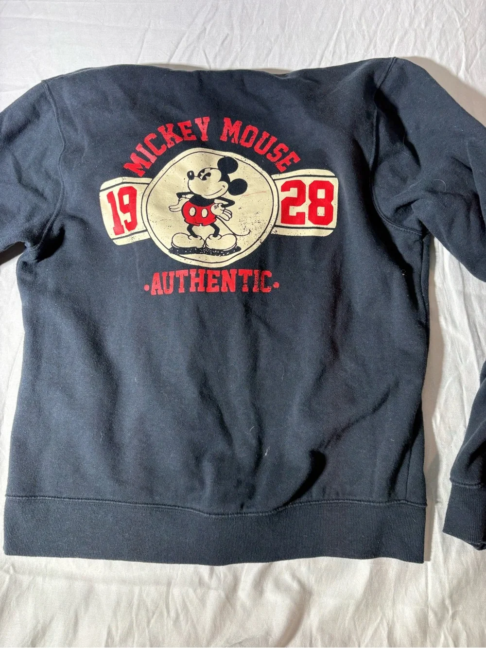 Disney Black Hoodie with Red and Cream Graphic